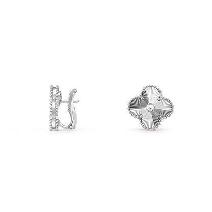 [LOXURA]CLOVER SILVER 15MM MOP EARRINGS COLLECTION