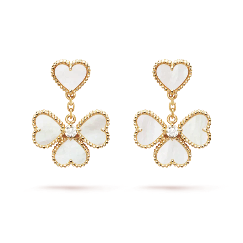 [LOXURA]CLOVER SWEET WHITE MOP EARRINGS