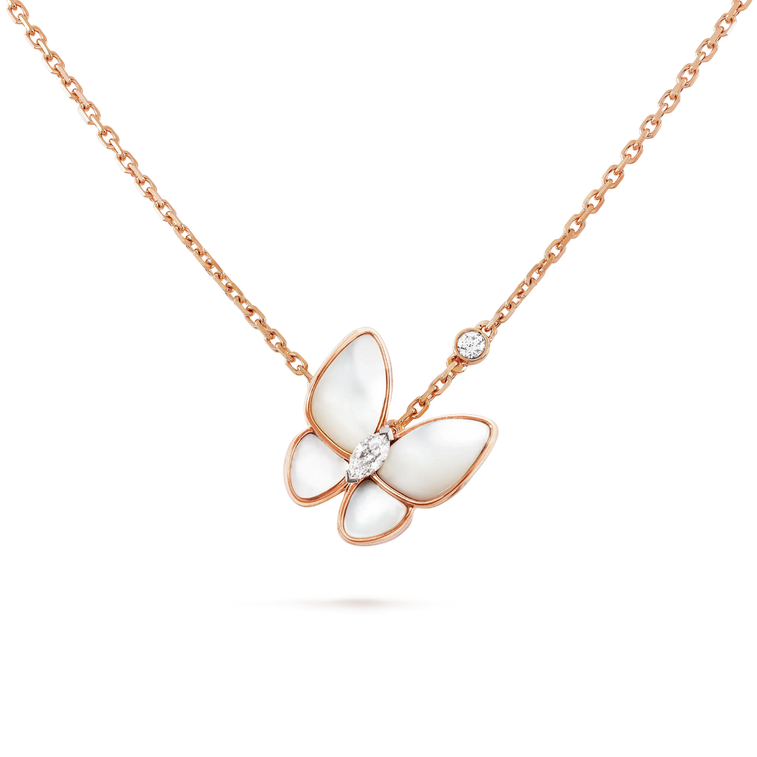 [LOXURA]BUTTERFLY MOP DIAMOND NECKLACE