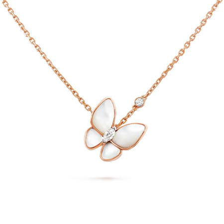 [LOXURA]BUTTERFLY MOP DIAMOND NECKLACE