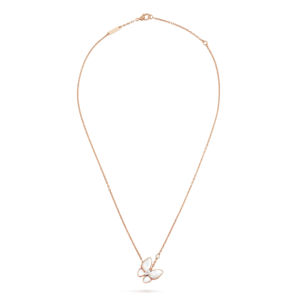 [LOXURA]BUTTERFLY MOP DIAMOND NECKLACE