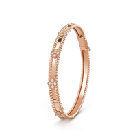 [LOXURA]CLOVER BRACELET 4MM DIAMONDS