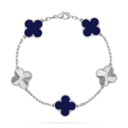 [LOXURA]CLOVER 5 MOTIF LAPIS LAZULI BRACELET COLLECTION