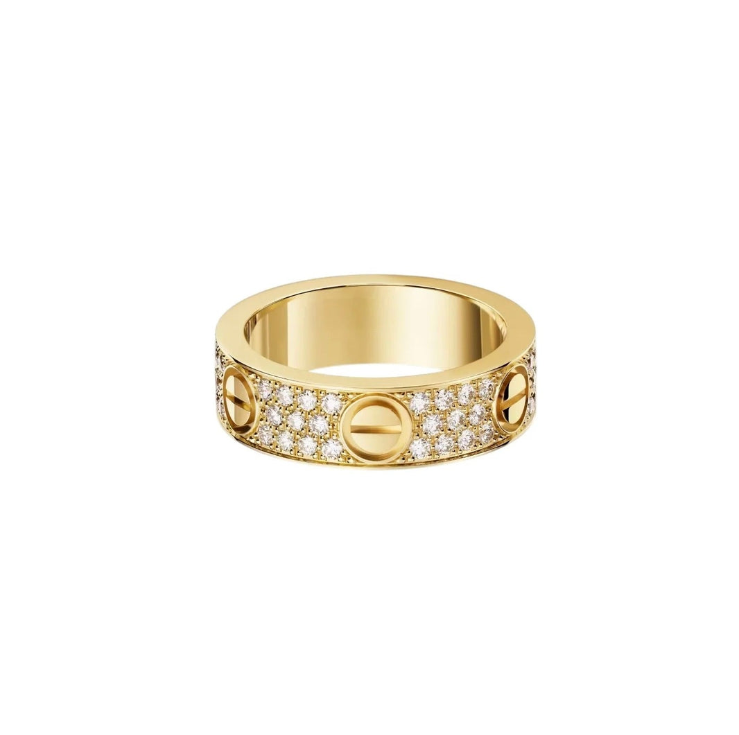 [LOXURA]LOVE RING 5.5MM DIAMONDS PAVED