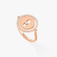 [LOXURA]LUCKY MOVE PINK GOLD DIAMOND RING