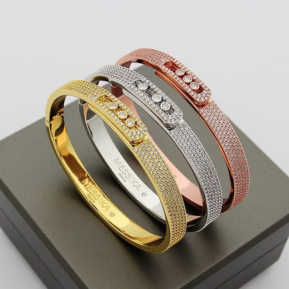 [LOXURA]Move Noa Full Pavé Diamond Bangle Bracelet
