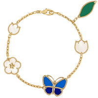 [LOXURA]LUCKY SPRING BUTTERFLY 5 MOTIF BRACELET