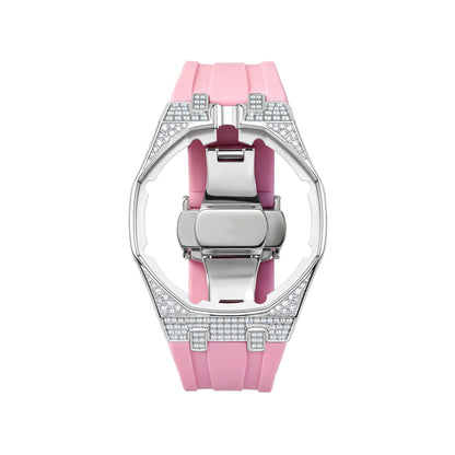 Royal Oak Pop Exclusive Steel Case With Diamond(Moissanite) & Silicone Strap