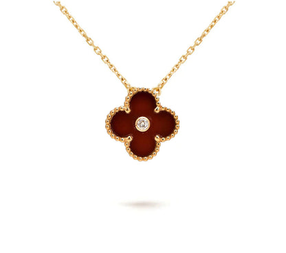[LOXURA]CLOVER 15MM CHRISTMAS LIMITED EDITION SINGLE FLOWER NECKLACE