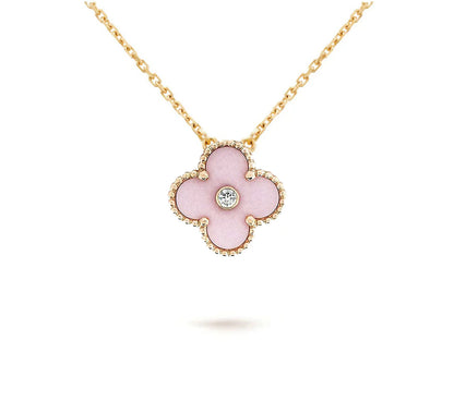 [LOXURA]CLOVER 15MM CHRISTMAS LIMITED EDITION SINGLE FLOWER NECKLACE