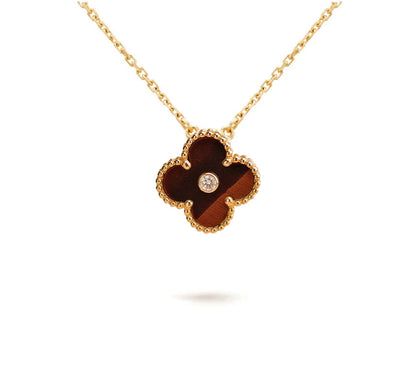 [LOXURA]CLOVER 15MM CHRISTMAS LIMITED EDITION SINGLE FLOWER NECKLACE