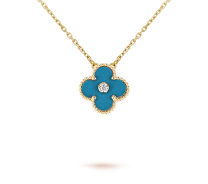 [LOXURA]CLOVER 15MM CHRISTMAS LIMITED EDITION SINGLE FLOWER NECKLACE
