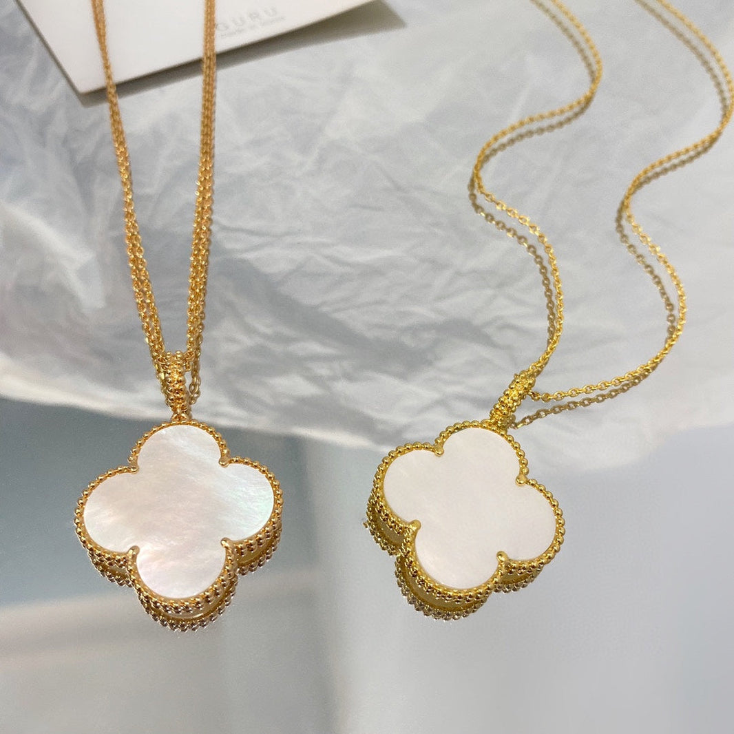 [LOXURA]CLOVER 25MM MOP LARGE PENDANT NECKLACE