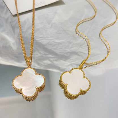 [LOXURA]CLOVER 25MM MOP LARGE PENDANT NECKLACE
