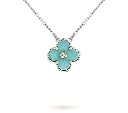 [LOXURA]CLOVER 15MM CHRISTMAS LIMITED EDITION SINGLE FLOWER NECKLACE
