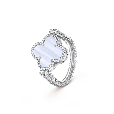 [LOXURA]CLOVER RIVERSIBLE RING SILVER COLLECTION