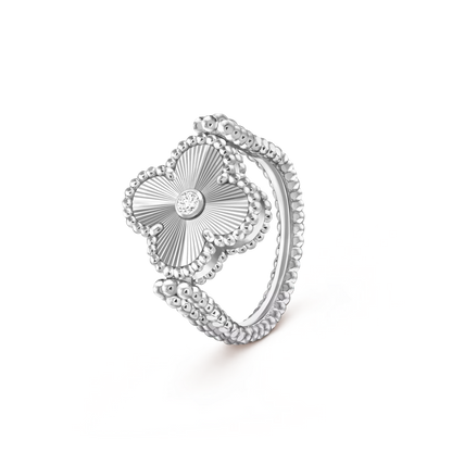 [LOXURA]CLOVER RIVERSIBLE RING SILVER COLLECTION