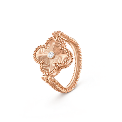 [LOXURA]CLOVER RIVERSIBLE RING ROSE GOLD COLLECTION