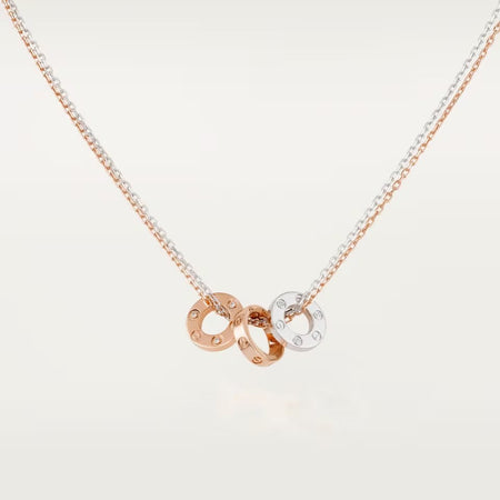 [LOXURA]LOVE 6 DIAMOND PENDANT NECKLACE