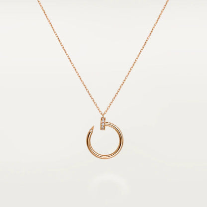 [LOXURA]JUSTE NECKLACE PINK GOLD