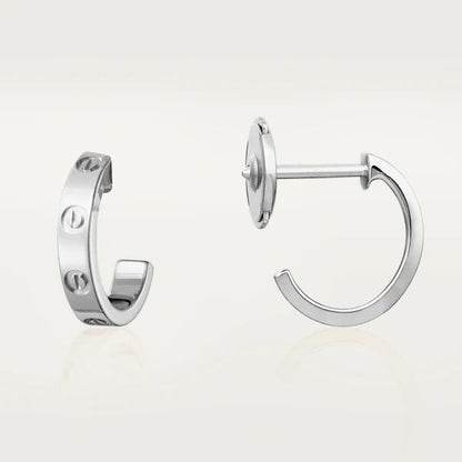 [LOXURA]LOVE EARRINGS 2.65MM SILVER