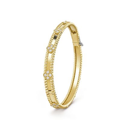 [LOXURA]CLOVER BRACELET 4MM DIAMONDS