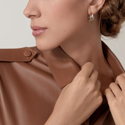 [LOXURA]TRINITY ON DIAMOND CLASSIC EARRINGS