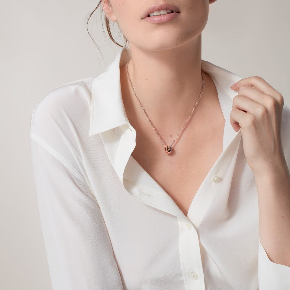 [LOXURA]LOVE 6 DIAMOND PENDANT NECKLACE