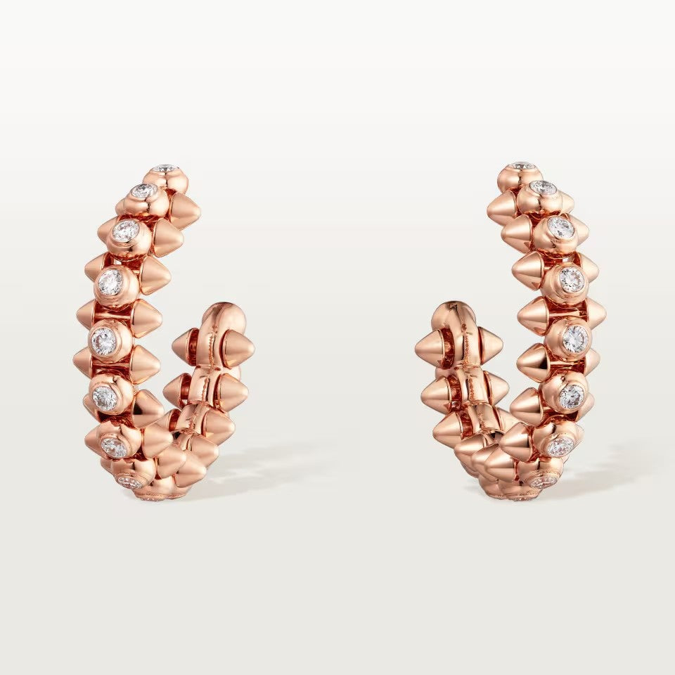 [LOXURA]CLASH FULL DIAMOND MEDIUM EARRINGS