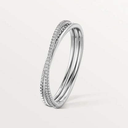 [LOXURA]ETINCELLE HALF-PAVED DIAMOND BRACELET