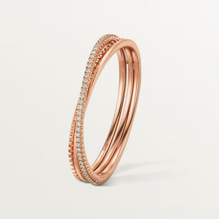 [LOXURA]ETINCELLE HALF-PAVED DIAMOND BRACELET