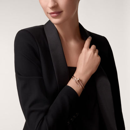 [LOXURA]JUSTE BRACELET 3.5MM DOUBLE ROW DIAMOND