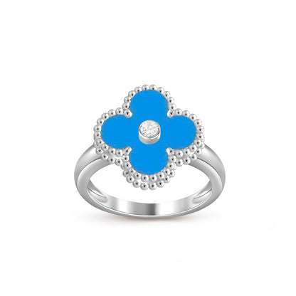 [LOXURA]CLOVER SILVER DIOMND RING COLLECTION