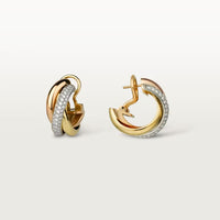 [LOXURA]TRINITY HALF DIAMOND  CLASSIC EARRINGS