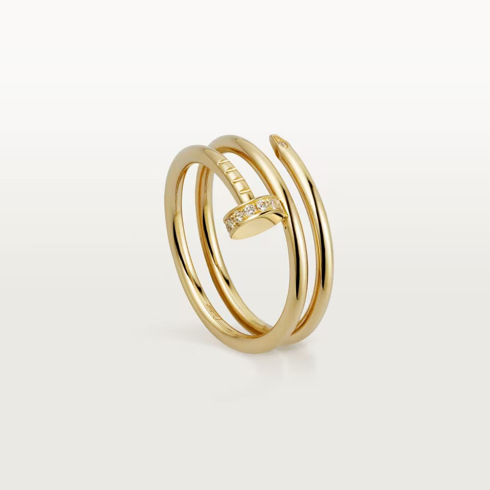 [LOXURA]JUSTE RING 4.8MM HALF DIAMOND