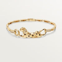 [LOXURA]PANTHERE HALF DIAMOND ON CHAIN BRACELET