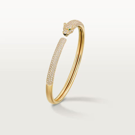 [LOXURA]PANTHERE FULL DIAMOND OPEN BRACELET