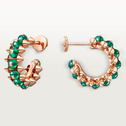 [LOXURA]CLASH 7.9MM AGATE CHALCEDONY EARRINGS