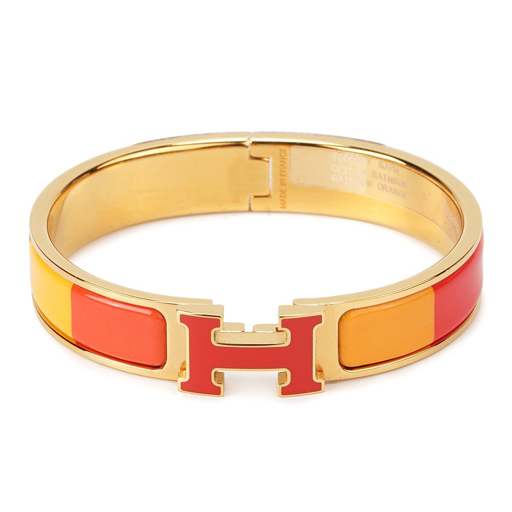 [LOXURA]H BRACELET ORANGE RAINBOW CERAMIC