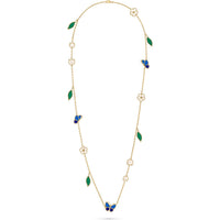 [LOXURA]LUCKY SPRING BUTTERFLY 15 FLOWER NECKLACE