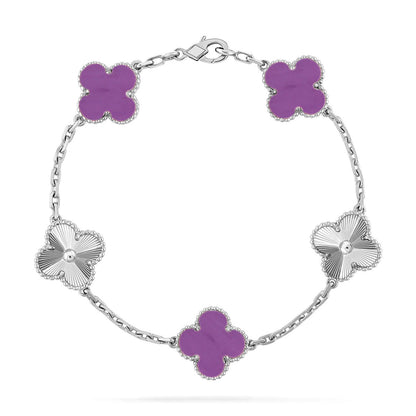[LOXURA] CLOVER 5 MOTIF VIOLET BRACELET COLLECTION