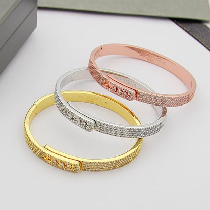 [LOXURA]Move Noa Full Pavé Diamond Bangle Bracelet