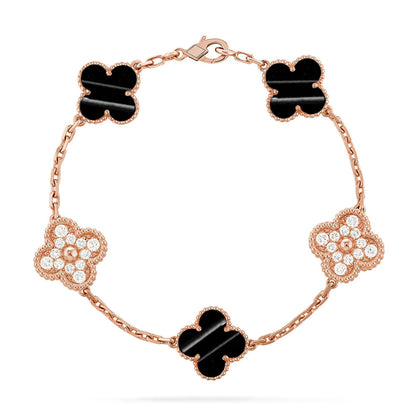 [LOXURA] CLOVER 5 MOTIF PULSAR STONE BRACELET COLLECTION