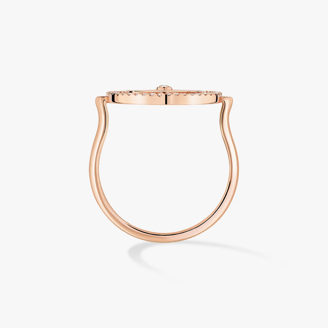 [LOXURA]LUCKY MOVE PINK GOLD DIAMOND RING