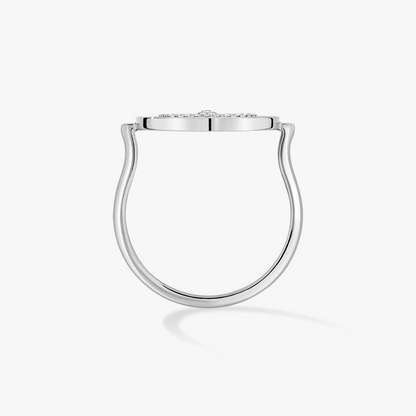 [LOXURA]LUCKY MOVE PAVED SILVER DIAMOND RING