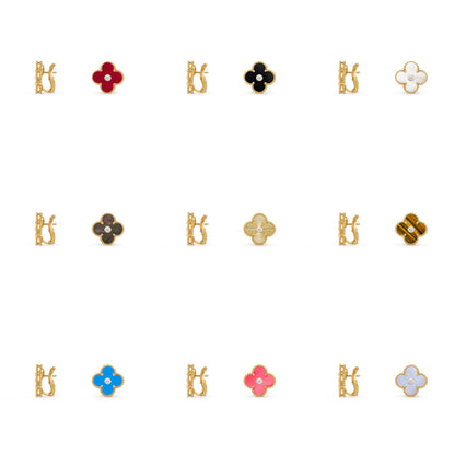 [LOXURA]CLOVER 15MM MOP DIAMOND EARRINGS COLLECTION