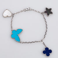 [LOXURA]LUCKY SPRING SILVER BRACELET 4 MOTIF