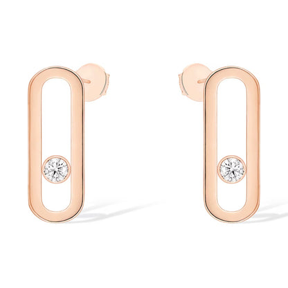 [LOXURA]MOVE UNO SMALL 1 DIAMOND EARRINGS