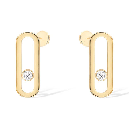 [LOXURA]MOVE UNO SMALL 1 DIAMOND EARRINGS