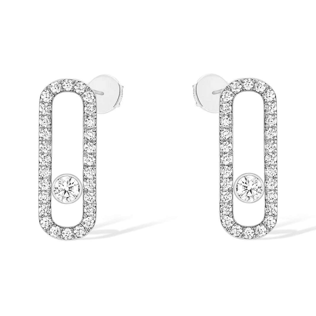 [LOXURA]MOVE UNO STUD DIAMOND PAVED EARRINGS